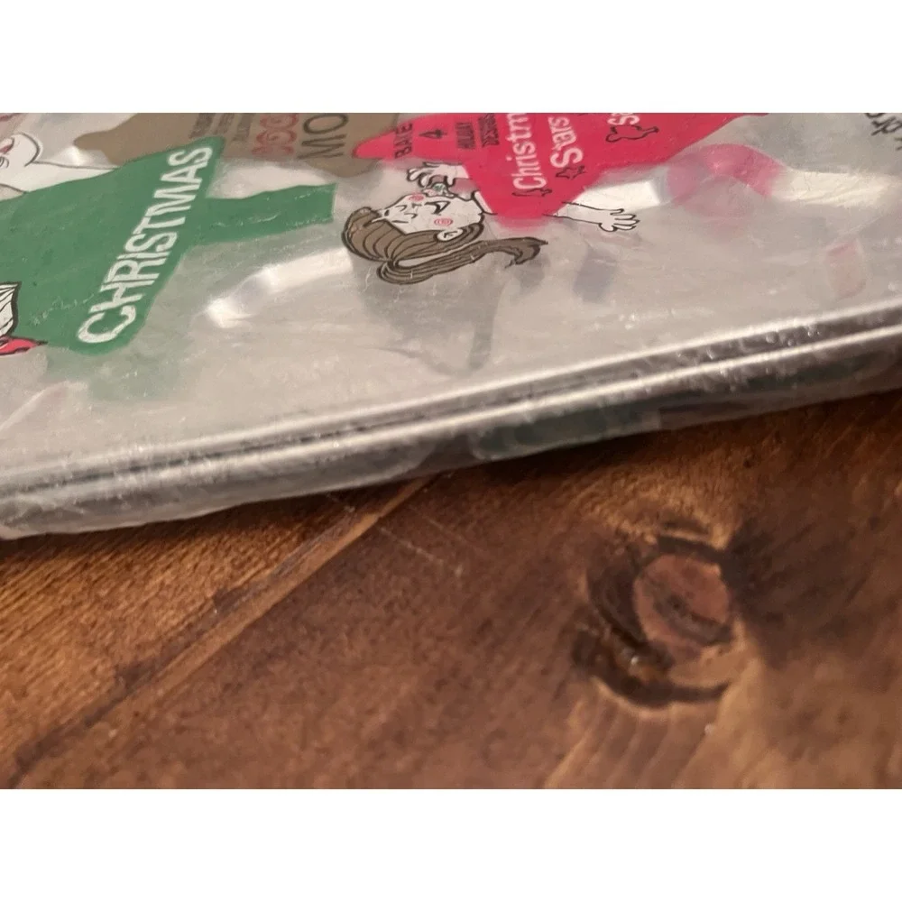 VTG  E-Z Foil  Super Aluminum Christmas Cookie Molds Pack of 2 NOS NO.851 SANTA